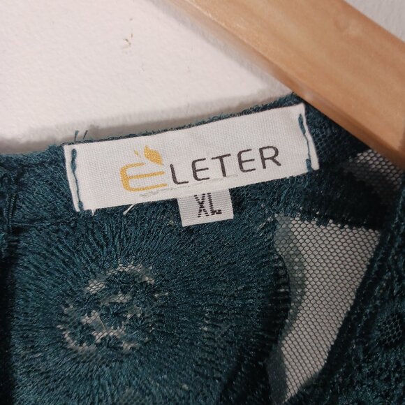 Eleter, Evergreen Lace Maxi Dress with Short Romper Underneath, Size XL, Fairy - Picture 2 of 16